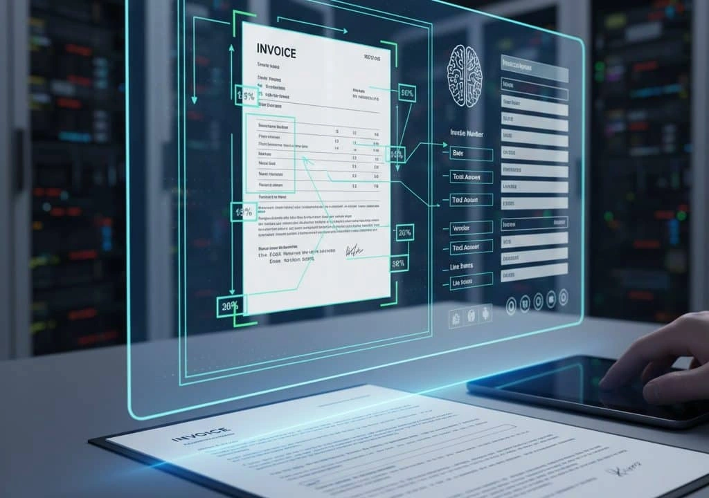 AI extracting structured information from an invoice